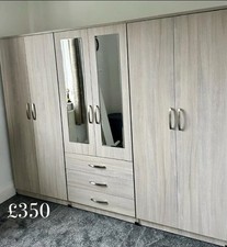 Nuovissimo armadio/armadio ARGENTO 6 ante con cassetti/specchi solo 350€ ❤️ 