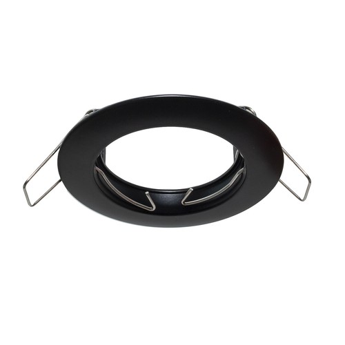Porta faretto fisso tondo - , nero