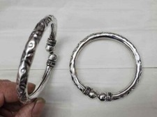 BRACCIALE bagno argento indiano  RIGIDO APRIBILE DIAMT. 5,7 MM  INDIAN SILVER 