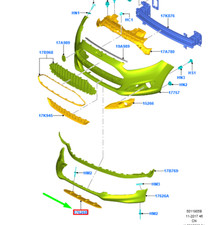 FORD FIESTA MK6 WT Paraurti anteriore inferiore diffusore deflettore aria 1865993