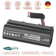 Batteria 15V 78Wh A42LM93 A42LM9H A42N140 per ASUS ROG G751 G751J GFX71 G751JY GFX71