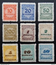 Impero tedesco Mi 313-330 B