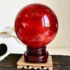 Pietra di fusione rossa 16 libbre 179 mm sfera cristallo quarzo sfera guarigione decorazione Reiki