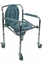 Sedia wc Water Ruote Pieghevole Braccioli Grigio Mobclinic Anziani Doccia