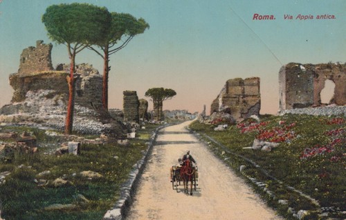 Cartolina roma lazio - roma, via