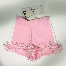 Pantaloncini con petali applicati Monnalisa tg. 9 mesi