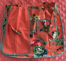 grembiule cucina donna Nuovo manifattura Italiana Cotone Spugna arancione