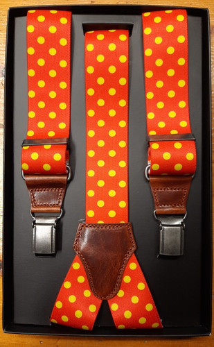 Bretella pois arancio e - bretella,