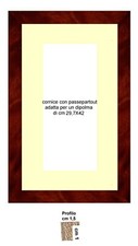 Cornice in radica lucida con pass. per diplomi,foto. Misura  29,7X42  FOGLIO  A3