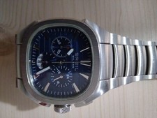 Orologio Brail Milano da polzo, quadrante blu, casssa e cinturino in acciaio