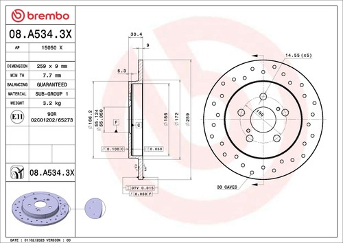 Brembo a534 disco - brembo, freno