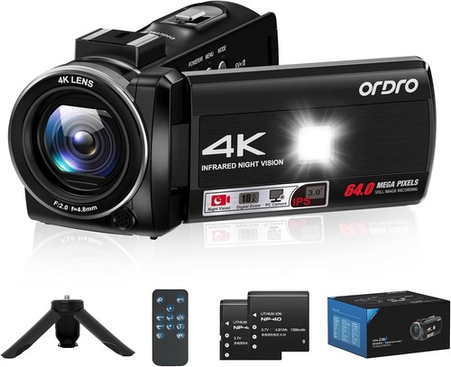 Ordro videocamera - ordro, 4k