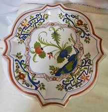 Garofano Faenza Garofano? Piatto/Piatto da portata in ceramica forma rara 11" -LEGGI -A6