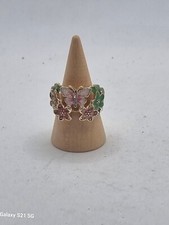 Anello a fascia con fiori e