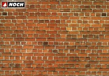 Muro in mattoni rossi 64x15 cm