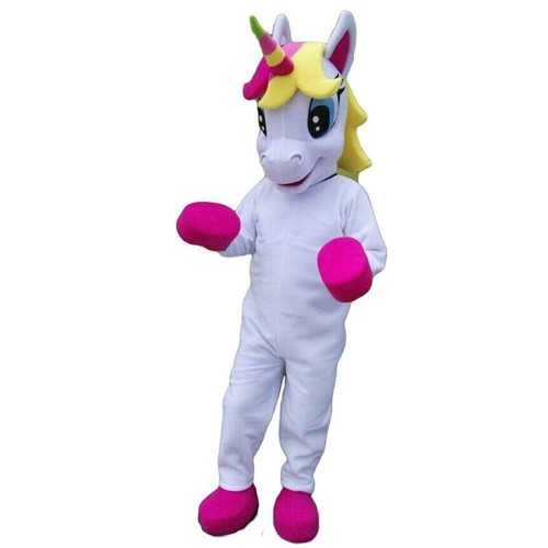 Mascotte unicorno arcobaleno - mascotte,