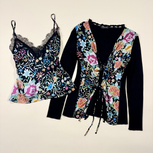 Set cami cardigan seta - set, in