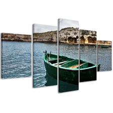 Quadri Moderni 200 x 90 cm Stampe su Tela XXL Polignano Arredamento Albergo #114