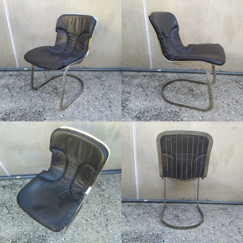 Sedia anni pelle nera - pelle,