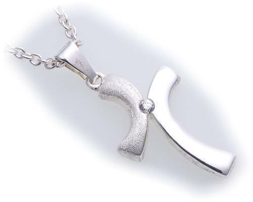 Ciondolo croce zirconia vero - ciondolo,