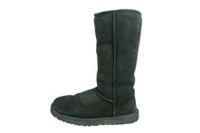 UGG Australia Women's Black Suede Shearling Lined Classic Tall Winter Boots Sz 6