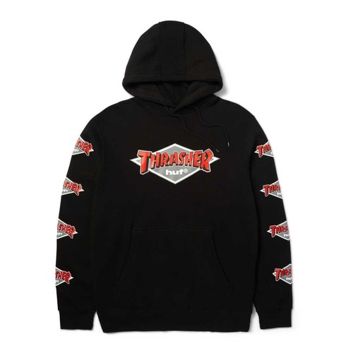 Huf thrasher logo pullover - x,