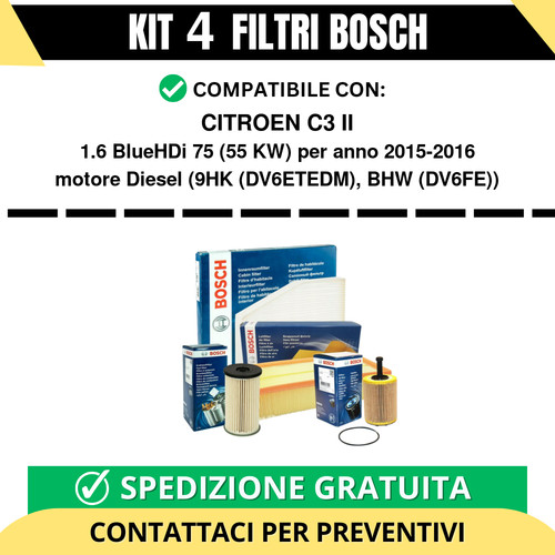 Kit bosch filtri - kit, tagliando