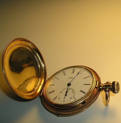 Elgin pocket watch usa double - watch,