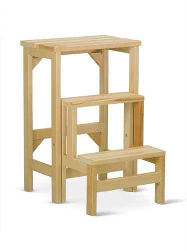 Sgabello scala legno - sgabello,
