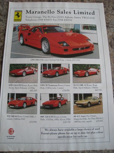 Maranello sales ltd garage - maranello,