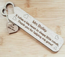 Regalo personalizzato per i regali Insegnante Segnalibro in legno fine del perio