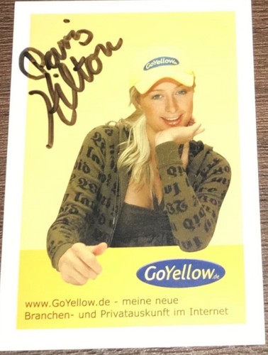 Paris hilton autografo firmato - autografo,