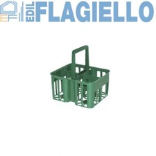 Cestello Portabottiglie 4 Posti Verde Trasporto Bottiglie