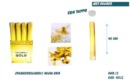 Tubi sparacoriandoli oro - 12, 40