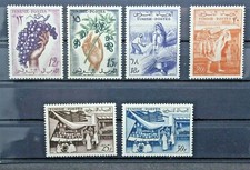 TUNISIA 1956 PRODOTTI LOCALI SERIE MISTA MH*/MNH** SET (C.9)
