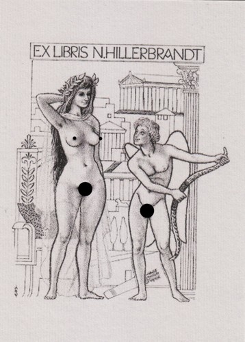 Libris bookplate erotico - ex, n