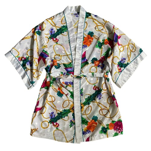 Accappatoio floreale raso a - accappatoio,