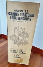 Carrello con cesto con 4 scomparti e Base In metallo