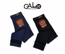 JEANS INVERNALE TERMICO FODERATO IMBOTTITO HENRY BARROWS NERO E BLU