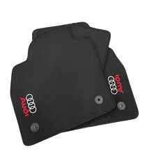 Tappetini auto compatibili Audi A1 II GB SPORTBACK 2018-2024 in velluto 2 LOGHI