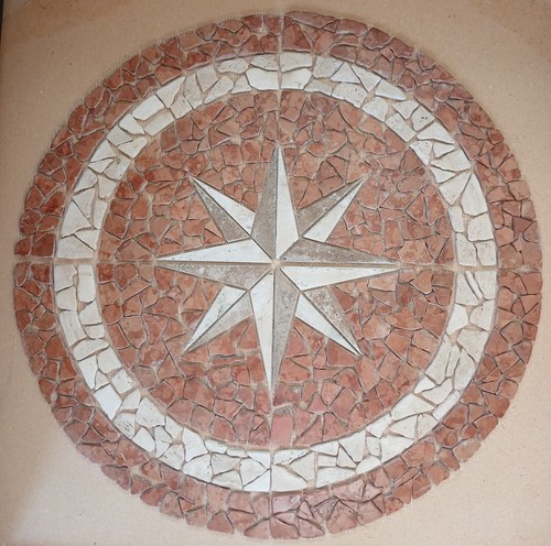 Mosaico rosone marmo - mosaico,