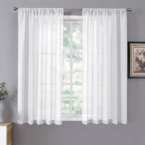 Cortinas cortas blancas - cortas,