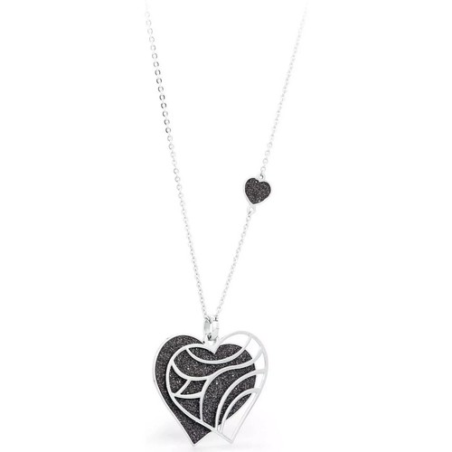 Collana cuore glitter - cuore, e