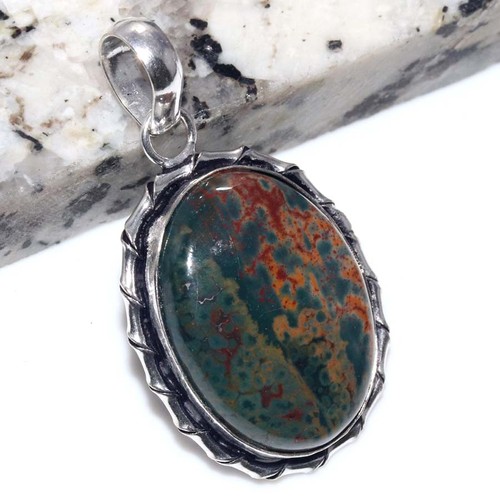 Ciondolo bloodstone argento - ciondolo,