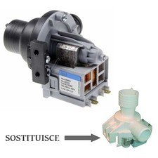 Pompa scarico acqua lavatrice Candy 92122365 91200600 vecchia serie