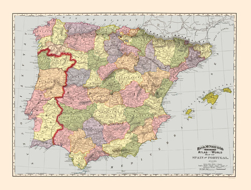 Mappa storica spagna - mappa,