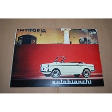 BROCHURE AUTO BIANCHINA AUTOBIANCHI CABRIOLET 3 PAG. 1° PAGINA TAGLIATA