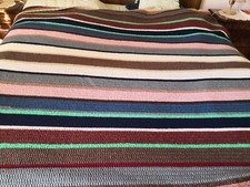 Plaid Coperta in Lana Fatta a mano handmade vintage copriletto coperta Nonna