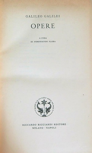 Galileo galilei opere flora - opere,