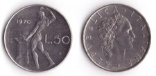 1970 Italia Lire 50 Vulcano